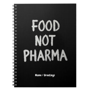 Caderno Espiral Comida Não Farma Nutrição Orgânica Natural Saudáve
