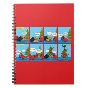 Caderno Espiral Como decorar uma banda desenhada de árvore de Nat