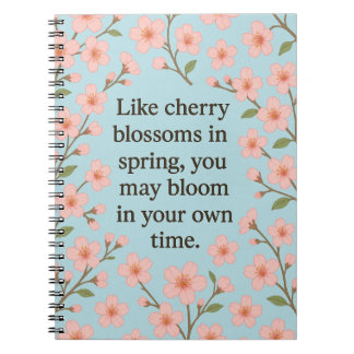 Caderno Espiral Como Flores de Cerejeira na Flora de Primavera no 