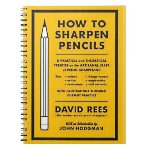 Caderno Espiral como sharpen lápis