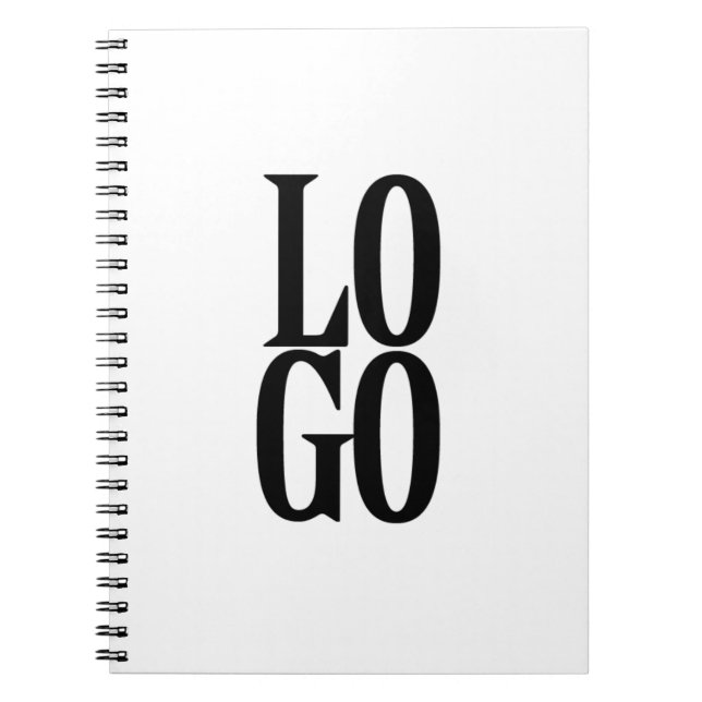 Caderno Espiral Company or Business Custom  Logo on White (Frente)