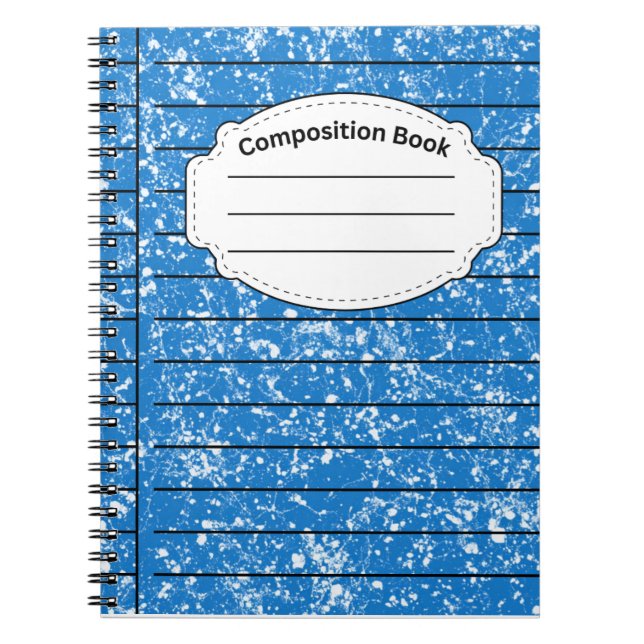 Caderno Espiral Composição Azul (Frente)