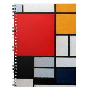 Caderno Espiral Composição com Grande Plano Vermelho