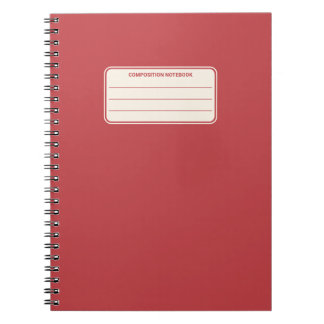 Caderno Espiral Composição de Cor Sólida Clássica Vintage