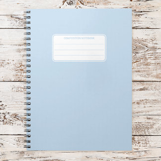 Caderno Espiral Composição de Cor Sólida em Pastel Macio Estético