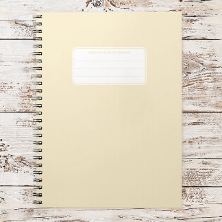 Caderno Espiral Composição de Cor Sólida em Pastel Suave Estética