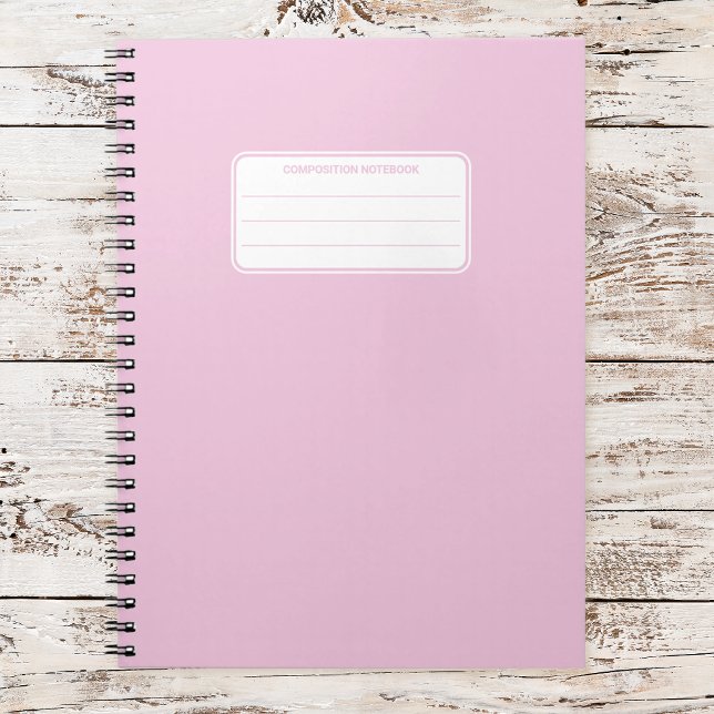 Caderno Espiral Composição de Cor Sólida Pastel Suave Estética (Criador carregado)