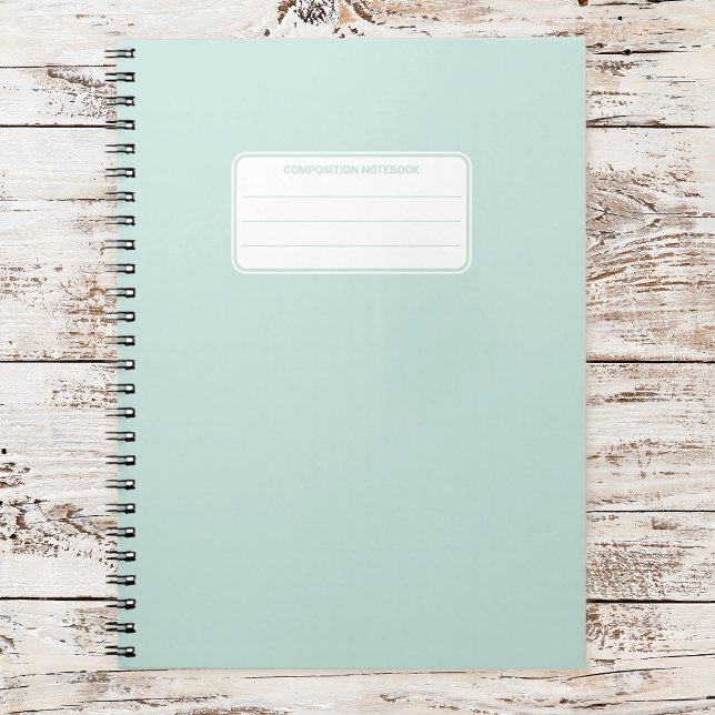 Caderno Espiral Composição de Cor Sólida Pastel Suave Estética (Criador carregado)