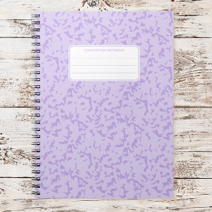 Caderno Espiral Composição Estética de Mármore em Pastel Suave