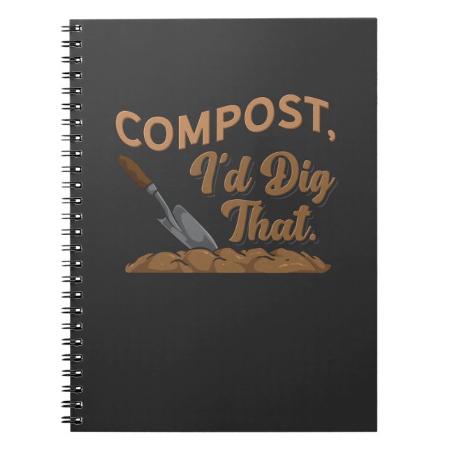 Caderno Espiral Compostagem de jardinagem (Frente)