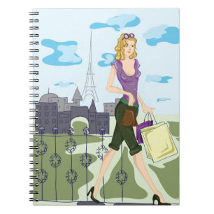 Caderno Espiral Comprando no notebook de Paris