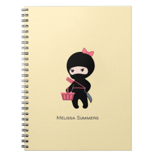 Caderno Espiral Comprando o nome personalizado da Ninja Girl em am