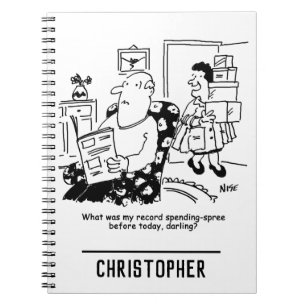 Caderno Espiral Comprando Trip. Gasto de Registro. Oversação em Co