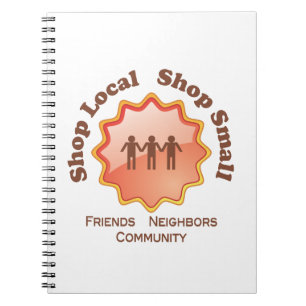Caderno Espiral Comprar Local, Comprar Pequeno
