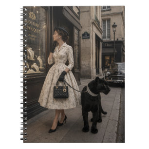 Caderno Espiral Compras de Janela com uma Foto de Pantera Negra