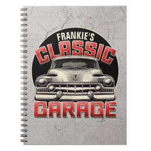 Caderno Espiral Compro Personalizado de Garagem de Carro Clássico