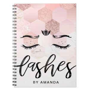 Caderno Espiral Compromisso personalizado de traços Dourados de R