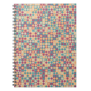 Caderno Espiral Computação gerativa de padrão geométrico abstrato