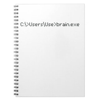 Caderno Espiral Computador do programador de código diverso Brain.