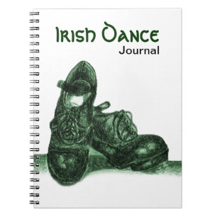 Caderno Espiral Computador portátil Green Hardshoe Irish Dance Di