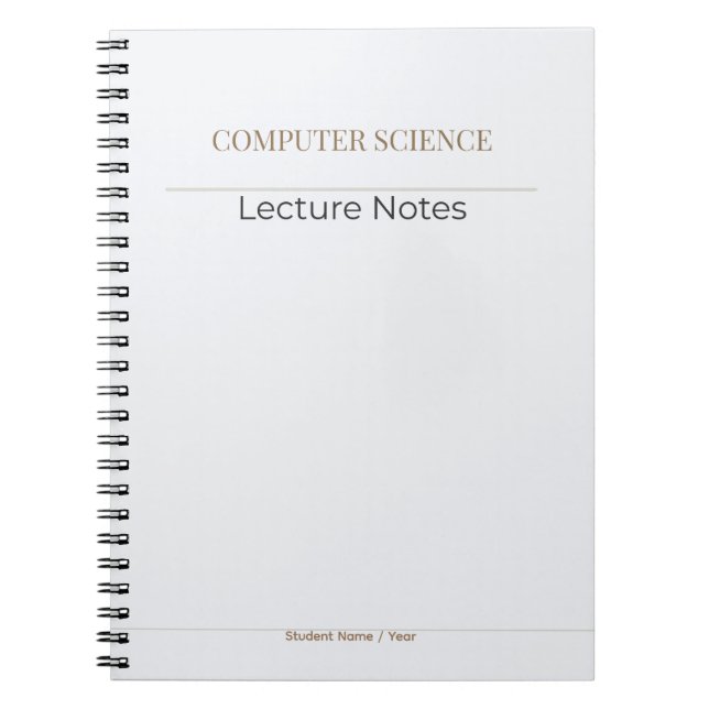 Caderno Espiral Computer Science Notebook – Minimal Academic Editi (Frente)