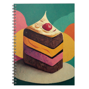 Caderno Espiral Concebido De Bolo Colorido