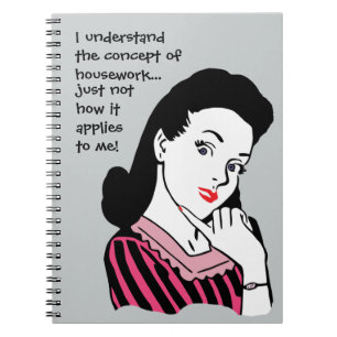 Caderno Espiral Conceito engraçado dos trabalhos domésticos