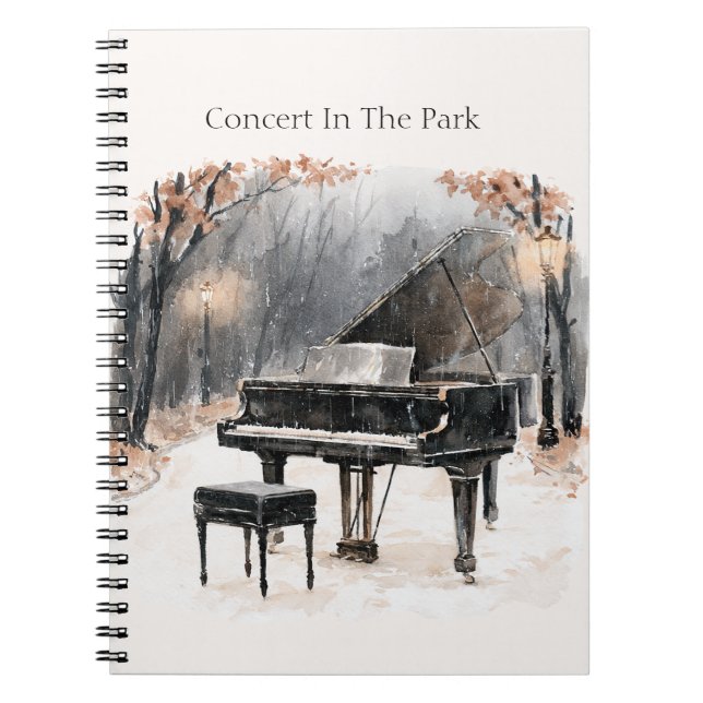 Caderno Espiral Concerto de Piano no Parque (Frente)