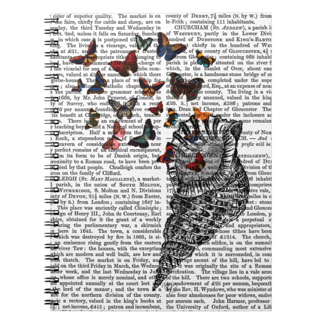 Caderno Espiral Conch Shell e Borboletas 2 (Frente)