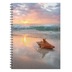 Caderno Espiral Conch Shell na praia   Jamaica