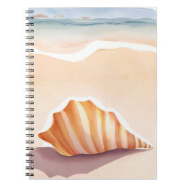 Caderno Espiral Concha | Marisco Oceânico Praia Costeira