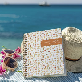 Caderno Espiral Conchas em Aquarela