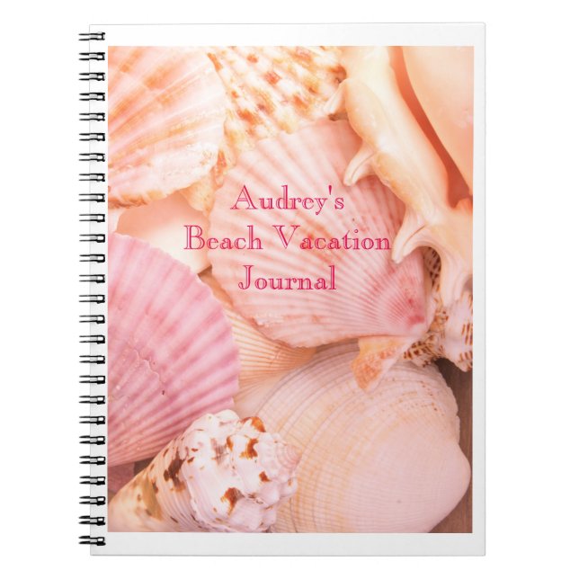 Caderno Espiral Conchas rosa (Frente)
