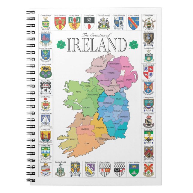 Caderno Espiral Condados da Irlanda Notebook (Frente)
