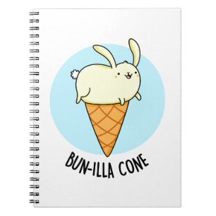 Caderno Espiral Cone Bunnilla Coelhinho Engraçado Sorvete de Bauni