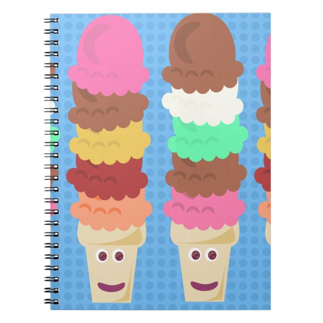 Caderno Espiral Cones de Sorvete Super Decker (Frente)