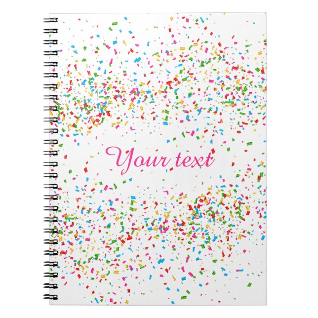 Caderno Espiral Confetes coloridos (Frente)