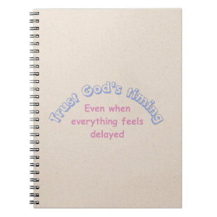 Caderno Espiral Confie em Deus.... Tipografia cristã baseada na fé
