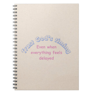 Caderno Espiral Confie em Deus.... Tipografia cristã baseada na fé