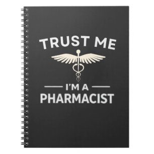 Caderno Espiral Confie em Mim Sou um Farmacêutico Camisa de Farmác