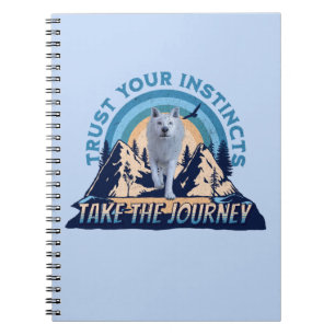 Caderno Espiral Confie em Seus Instintos Arte de Aventura do Lobo