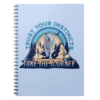 Caderno Espiral Confie em Seus Instintos Arte de Aventura do Lobo