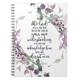 Caderno Espiral Confie no Senhor floral