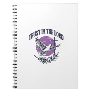 Caderno Espiral Confie no Senhor Pombo Camiseta Cristã Design (2
