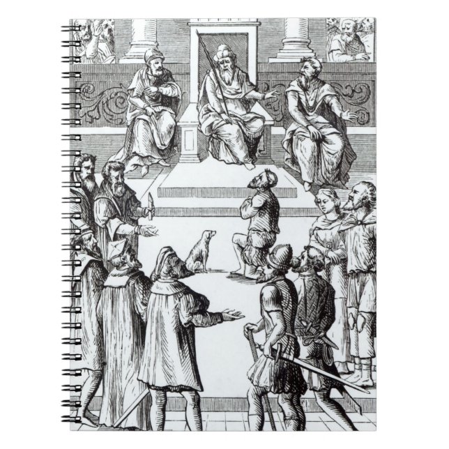 Caderno Espiral Confissão para reparações antes do tribunal, após (Frente)