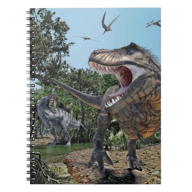 Caderno Espiral Confrontação de Rex de Suchomimus e de (Frente)