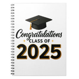 Caderno Espiral Congratulations Class of 2025