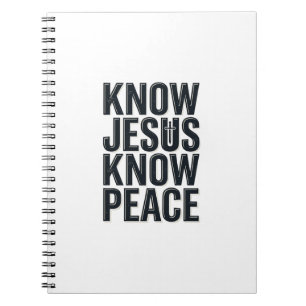 Caderno Espiral Conheça Jesus Conheça a Paz Tipografia Cristã Vint