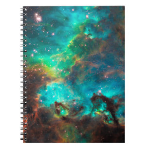 Caderno Espiral Conjunto de estrela impressionante do Aqua