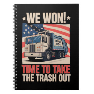 Caderno Espiral Conseguimos tempo para tirar o lixo Trump 47